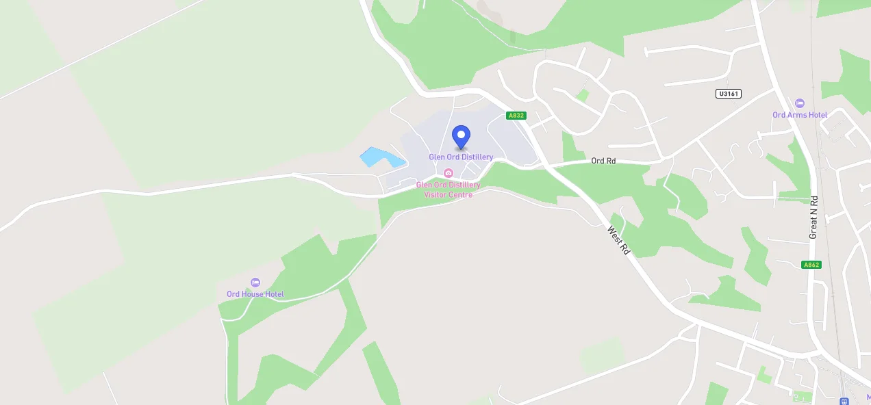 Map view of The Singleton distillery
