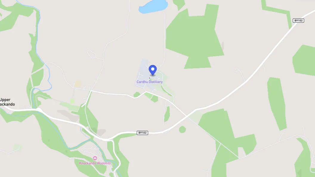 Map view of Cardhu distillery