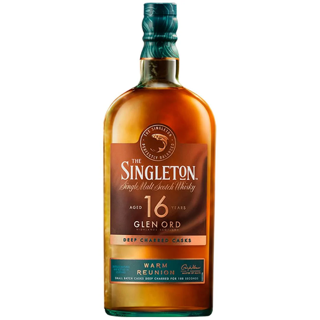 一瓶 The Singleton of Glen Ord 16 年陳年葡萄酒。