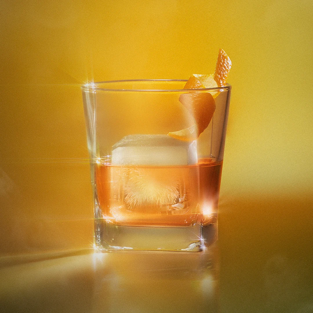 An Old Fashioned in a rocks glass