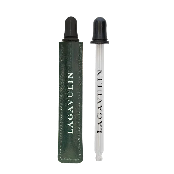 Lagavulin waterdruppelaar met groene merketui.