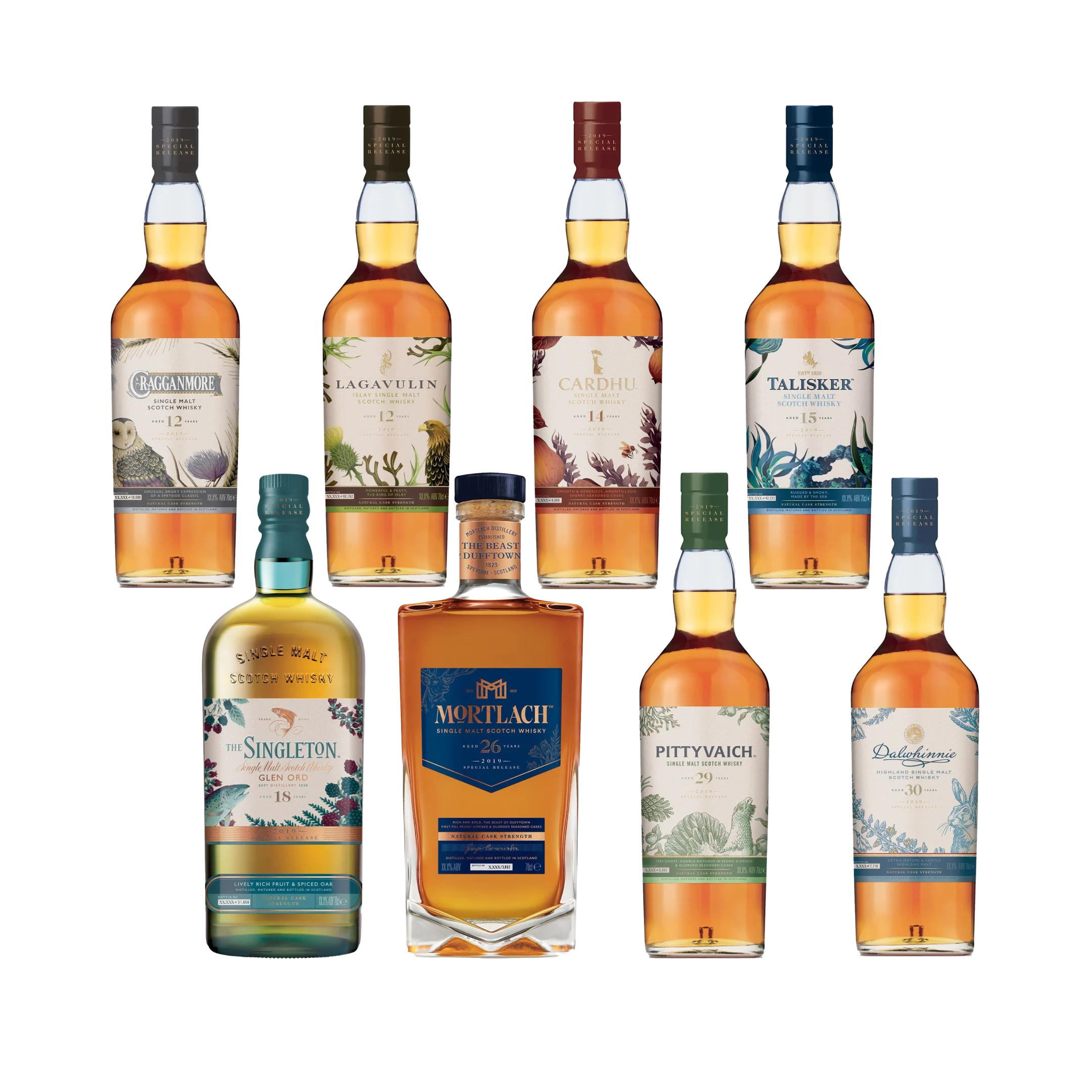 2019 Special Releases Whisky Collection, 8x70cl