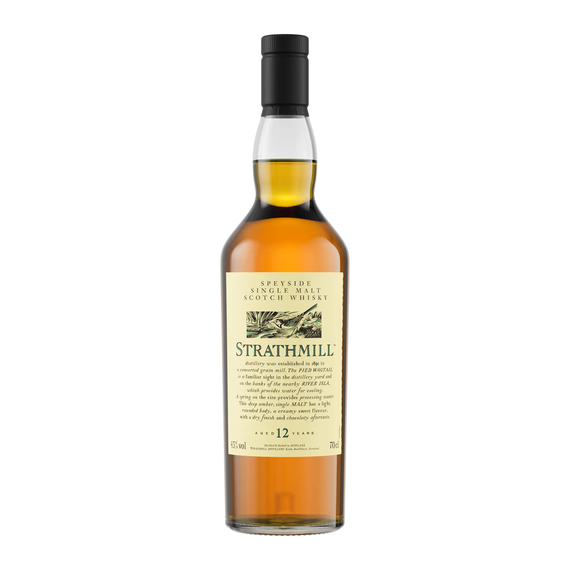 Video Strathmill 12 Year Old Flora & Fauna Single Malt Whisky, 70cl Back NE