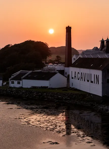 Lagavulin distillery at twilight