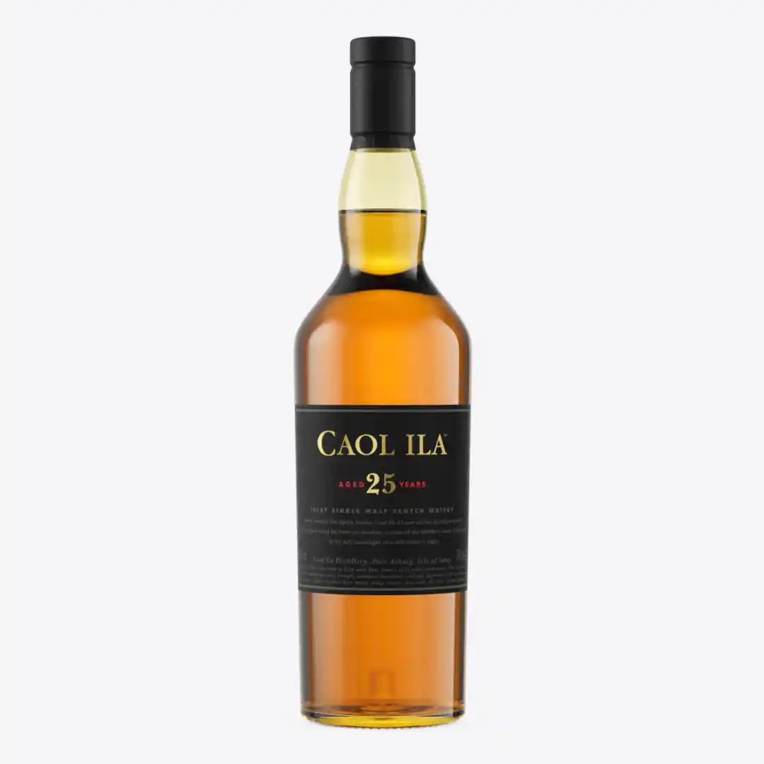 Caol Ila 25 Year Old Single Malt Scotch Whisky, 70cl - Front of bottle