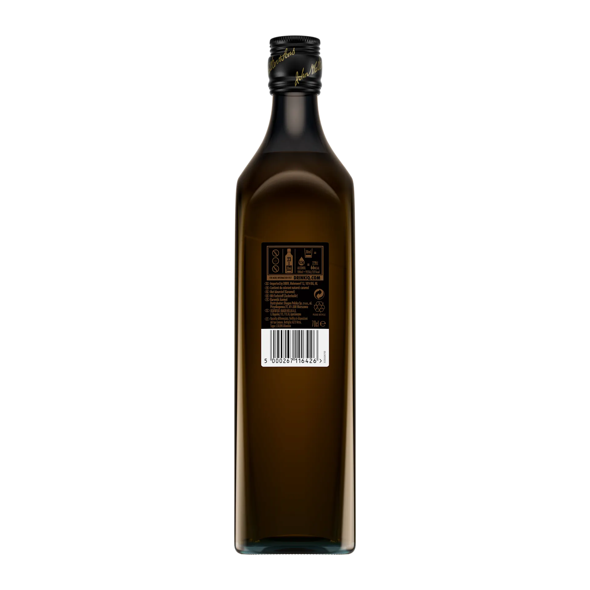 Johnnie Walker Double Black Blended Scotch Whisky, 70cl Back