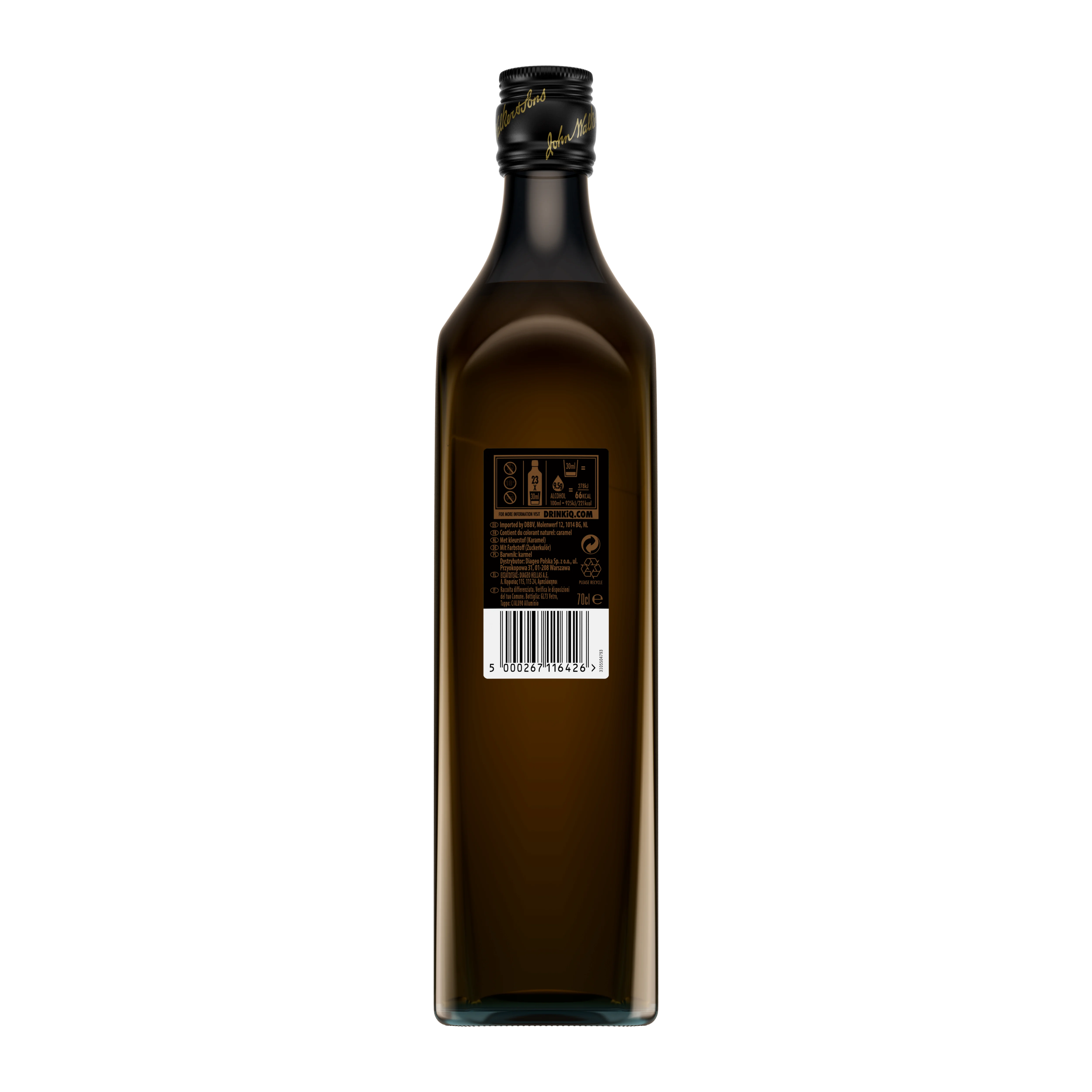 Johnnie Walker Double Black Blended Scotch Whisky, 70cl Back