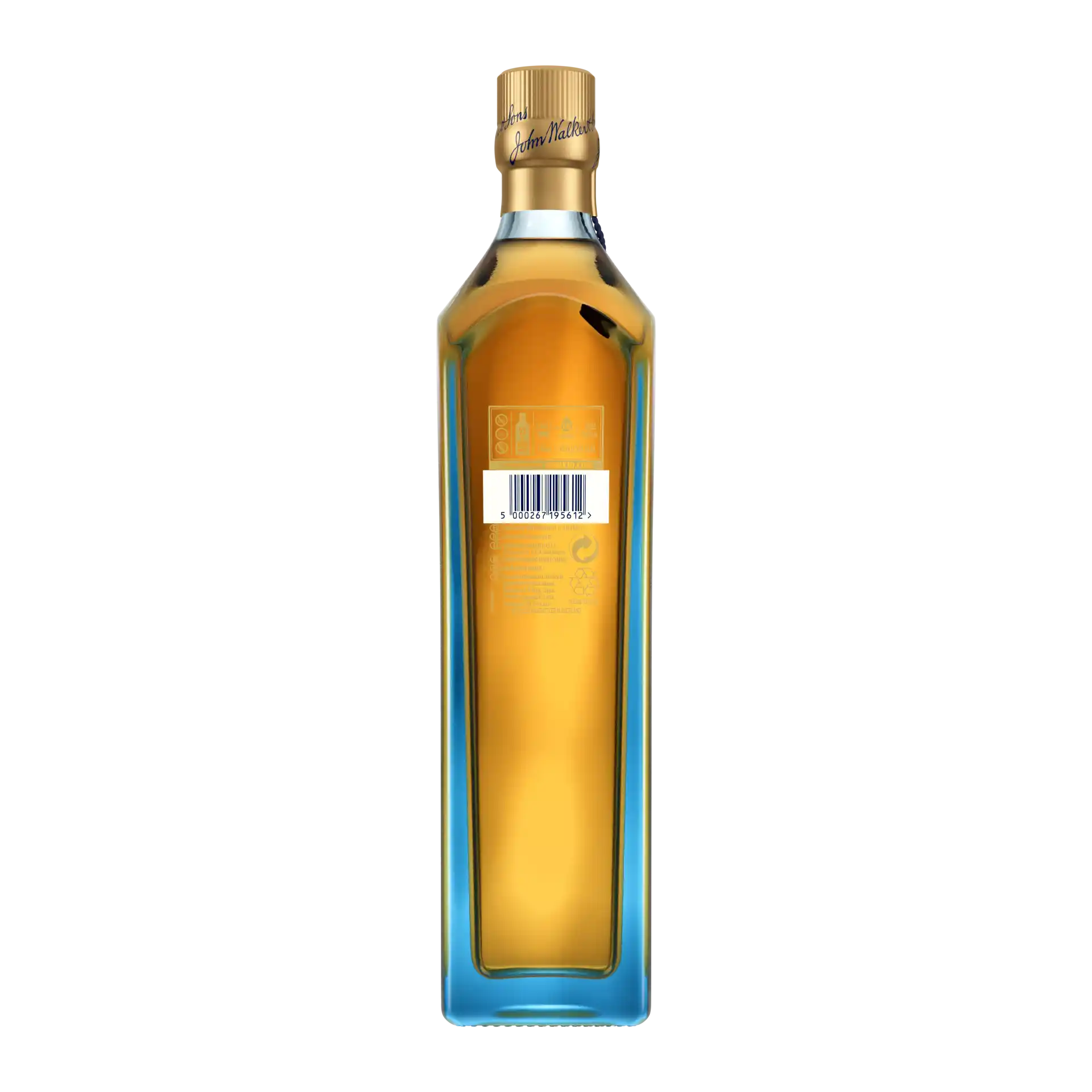 Johnnie Walker Blue Label Blended Scotch Whisky, 70cl Back of bottle