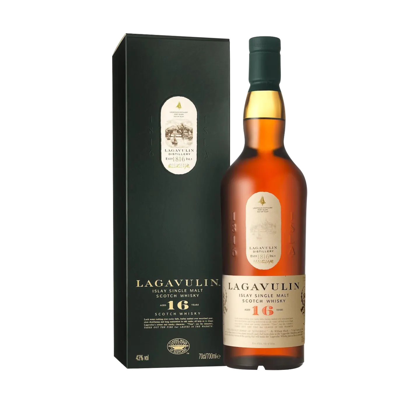 Lagavulin 16 Year Old Single Malt Scotch Whisky, 70cl