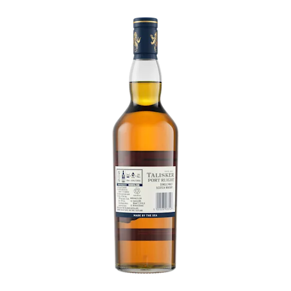 Talisker Port Ruighe Single Malt Scotch Whisky, 70cl Back of bottle