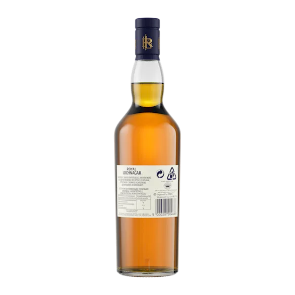 Royal Lochnagar 12 Year Old Single Malt Scotch Whisky, 70cl Back of bottle