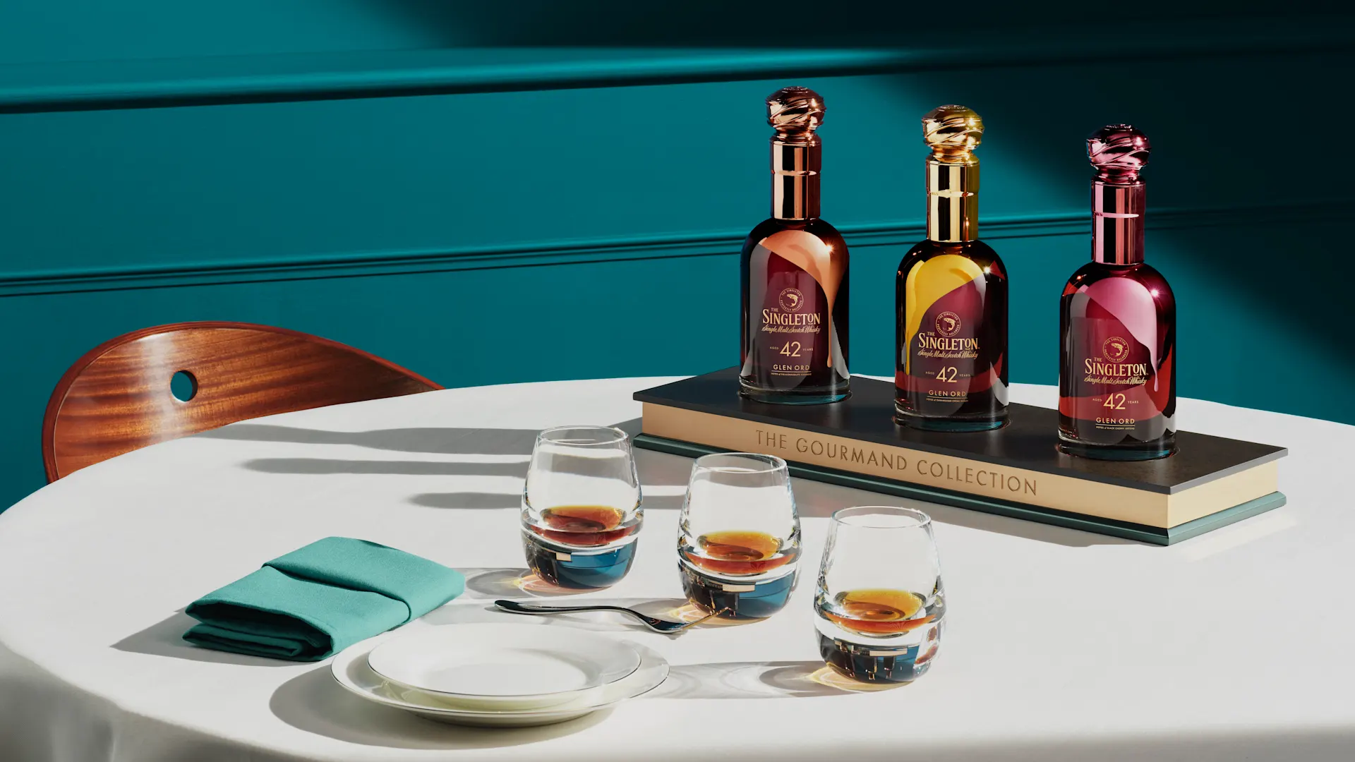  Video showcasing a close-up of a whiskey glass, highlighting the rich tones and craftsmanship of The Singleton Gourmand Collection.