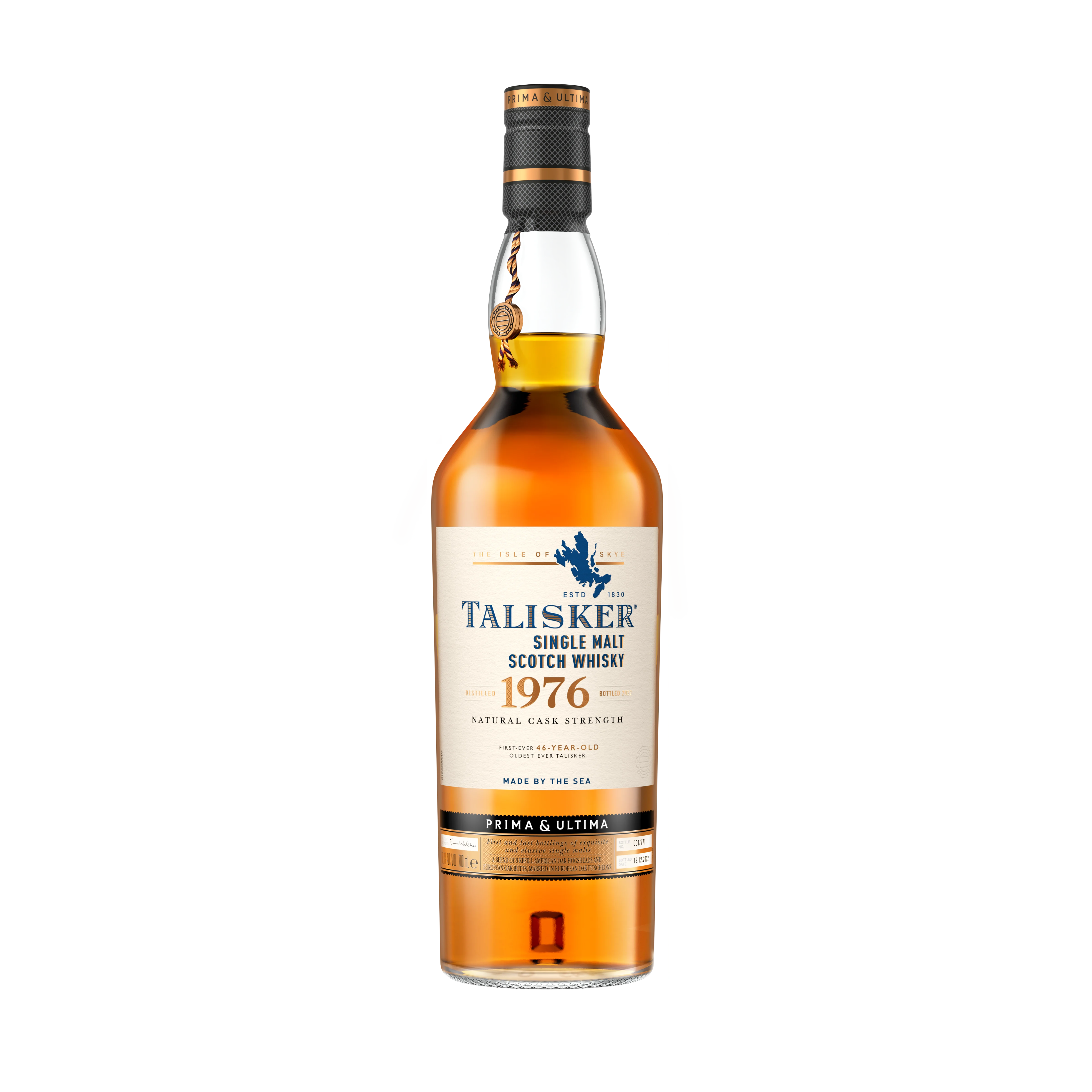 Talisker 1976 Single Malt Scotch Whisky Prima & Ultima Fourth Release Front of Bottle