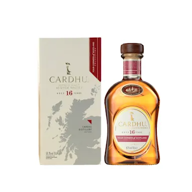 Cardhu 16 Year Old Single Malt Scotch Whisky, The Four Corners of Scotland Collection, 70cl - Bottle & Box