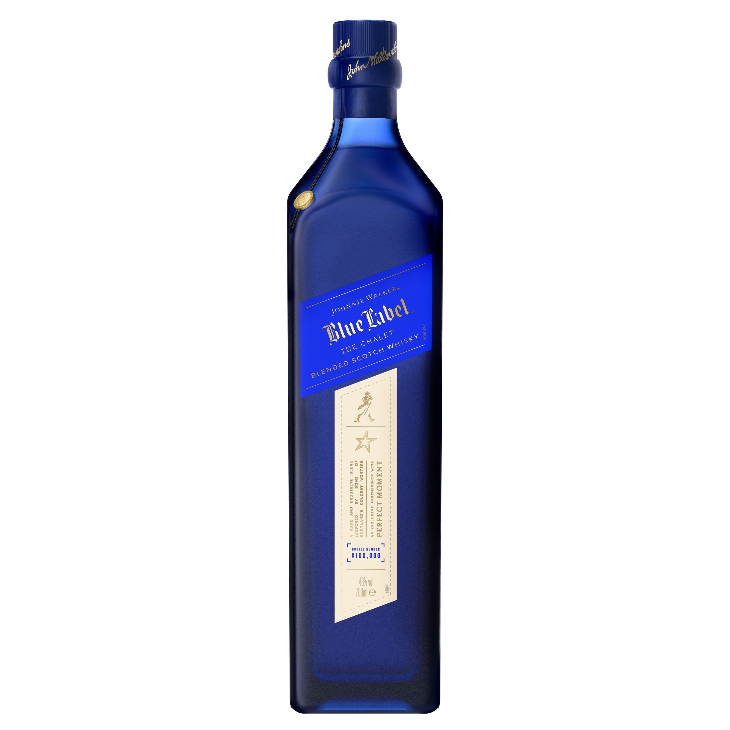 Johnnie Walker Blue Label Ice Chalet Front Bottle Image