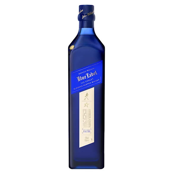 Johnnie Walker Blue Label Ice Chalet Front Bottle Image