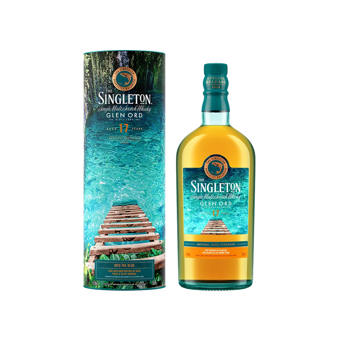 Enkele Glen Ord Into the Blue whiskyfles en verpakking