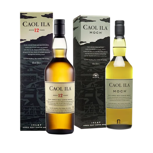Caol Ila 12 Year Old & Caol Ila Moch Islay Single Malt Scotch Whisky, 2x70cl