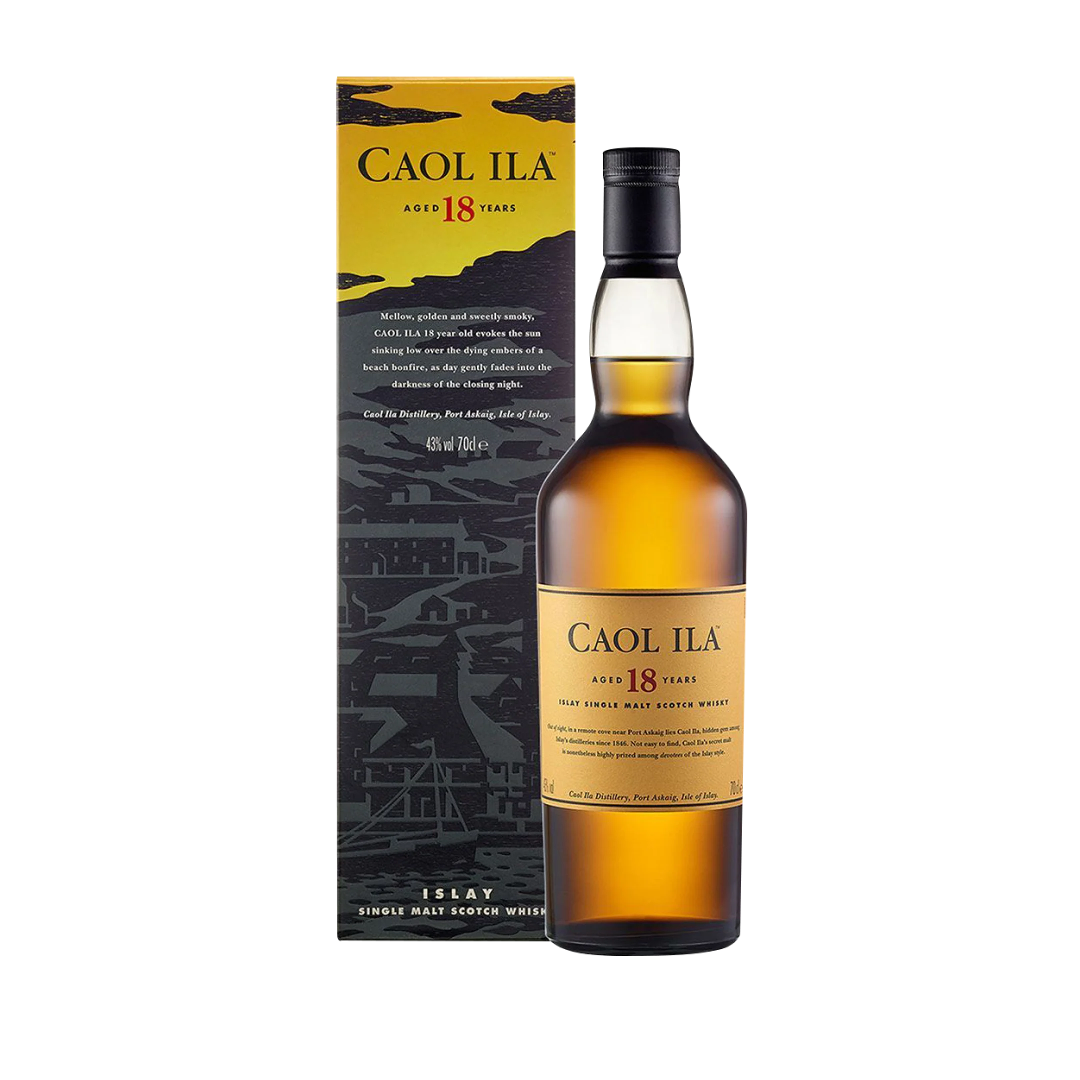 Caol Ila 18 Year Old Islay Single Malt Scotch Whisky, 70cl