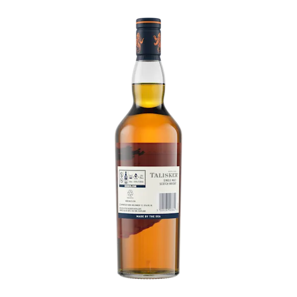 Talisker 10 Year Old Single Malt Scotch Whisky, 70cl Back of bottle
