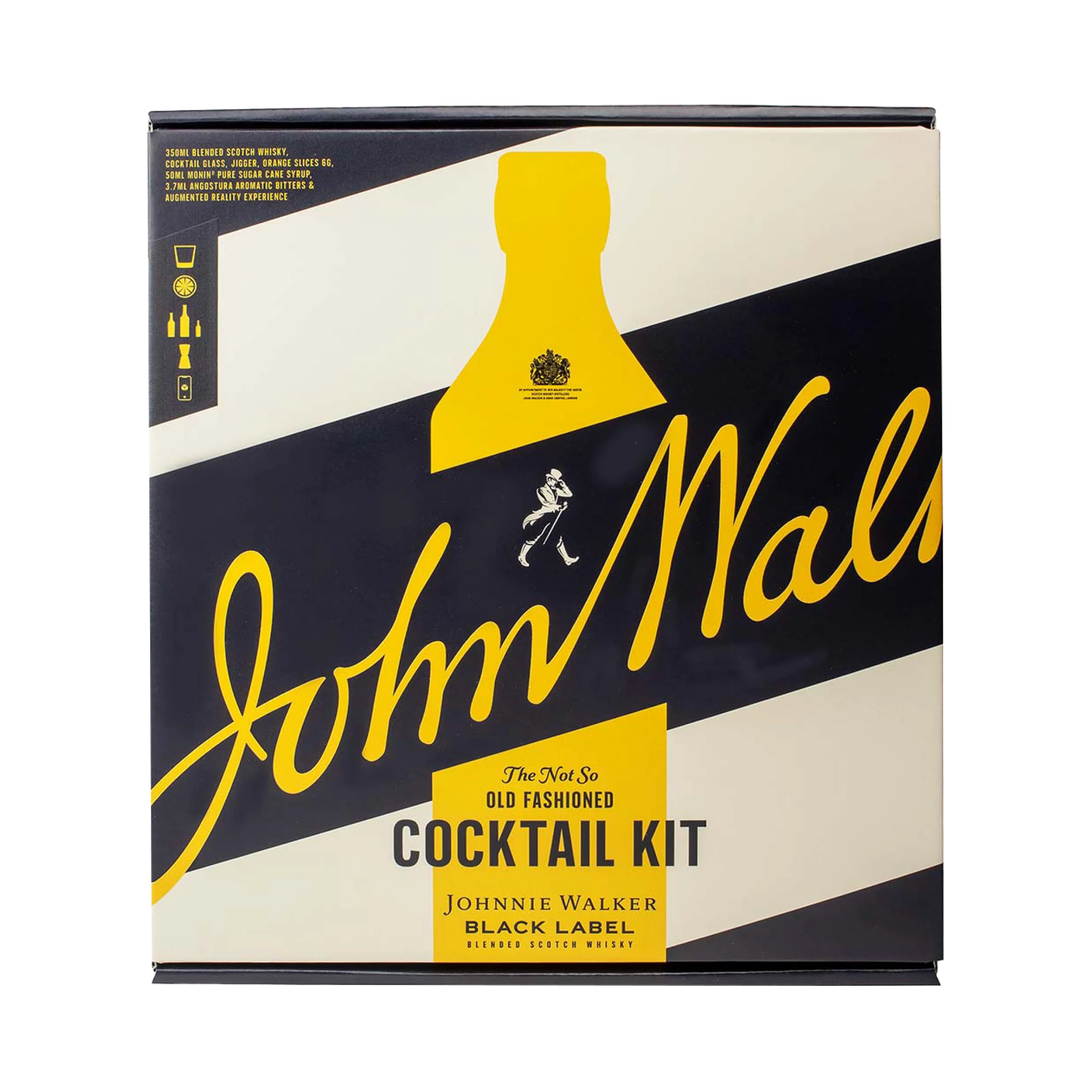 Johnnie Walker Black Label Blended Scotch Whisky 35cl, The Not So Old Fashioned Cocktail Kit Giftpack