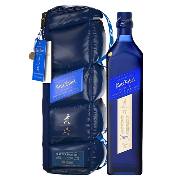 Johnnie Walker Blue Label Ice Chalet Front Bottle Image