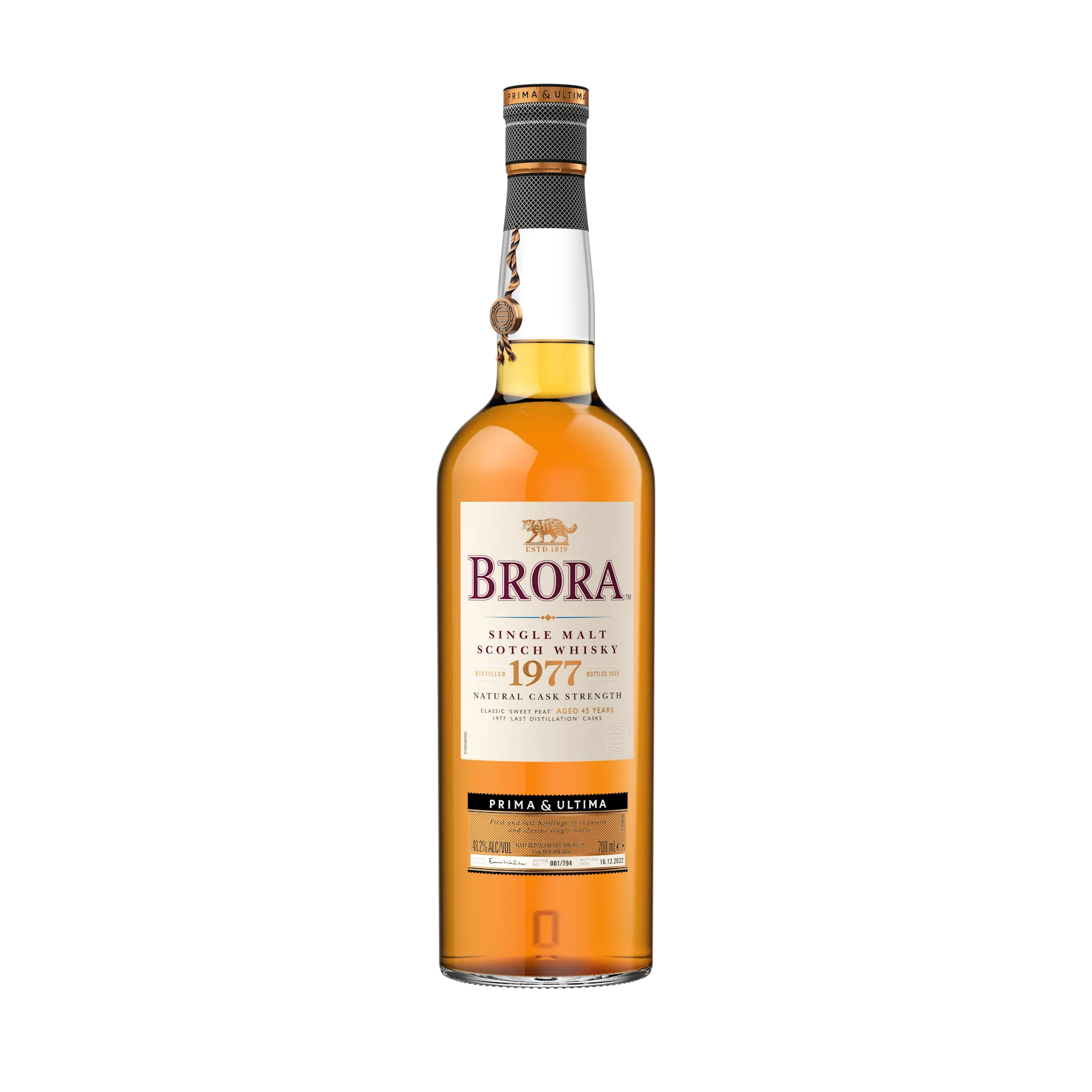 Brora 1977 Single Malt Scotch Whisky Prima & Ultima Fourth Release Front of Bottle