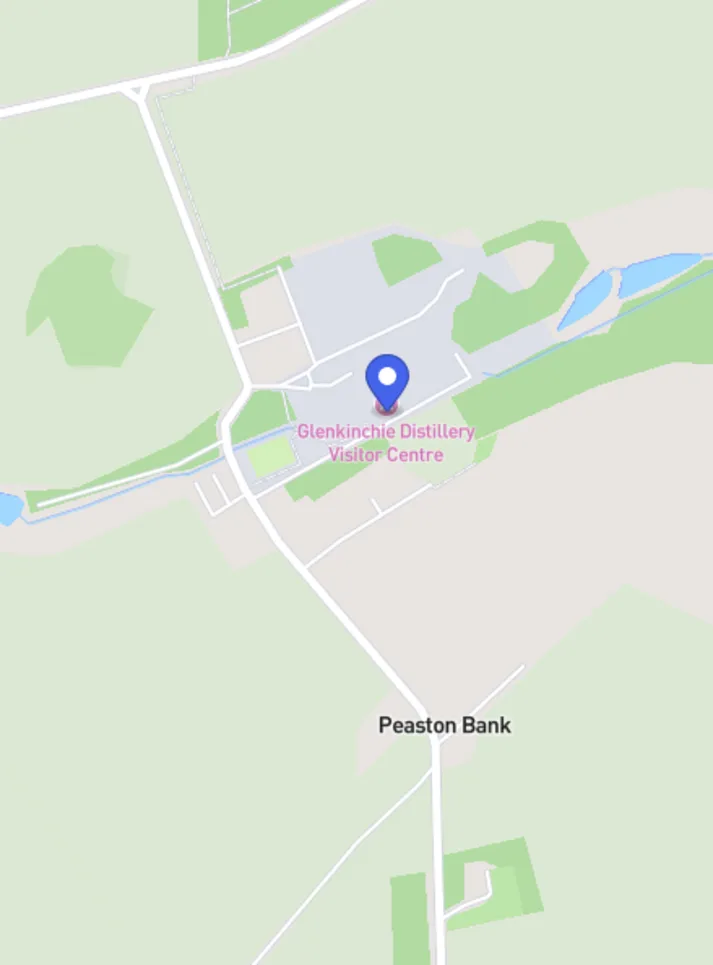 Kaart van Glenchinkie distilleerderij