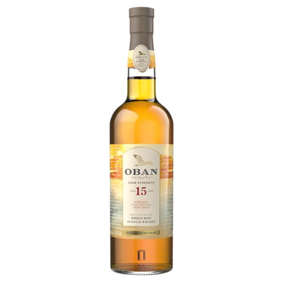 Oban 15 Year Old Cask Strength Single Malt Scotch Whisky, 750 ml Bottle Front