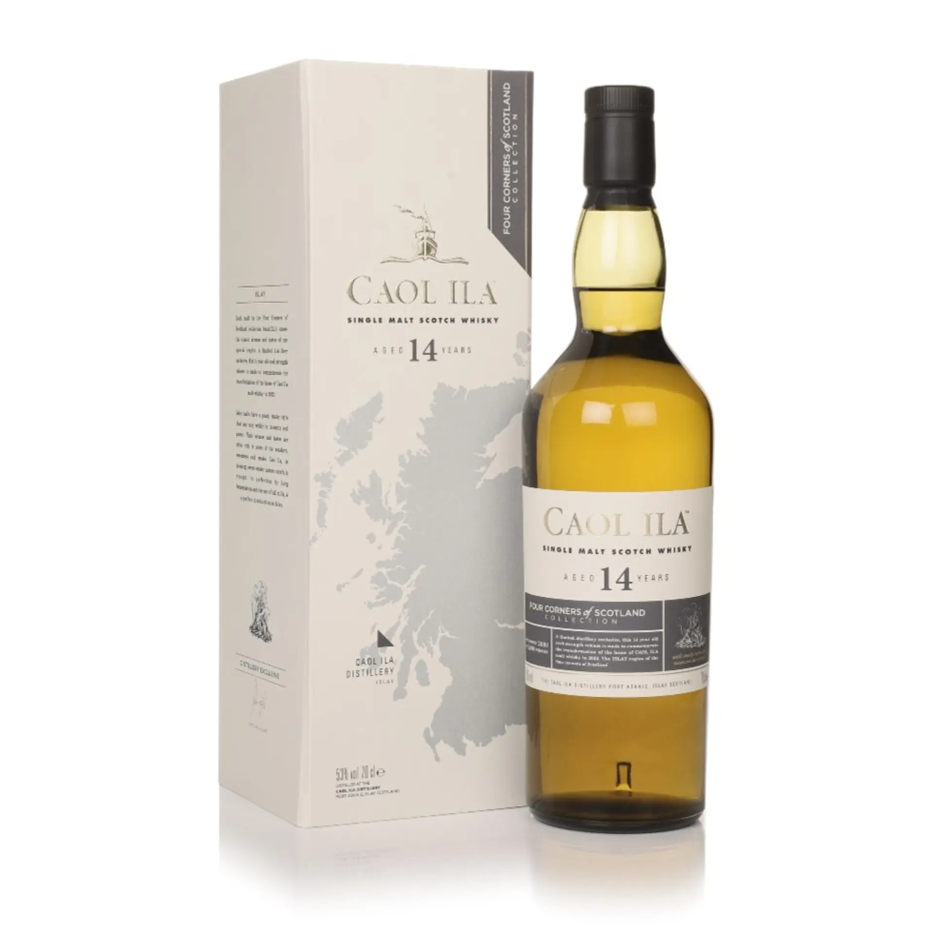 Caol Ila 14 Year Old The Four Corners of Scotland Collection, 70cl - Bottle with Box