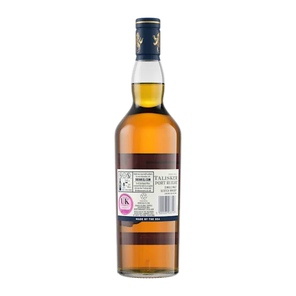 Talisker Port Ruighe Single Malt Scotch Whisky, 70cl - Back of Bottle