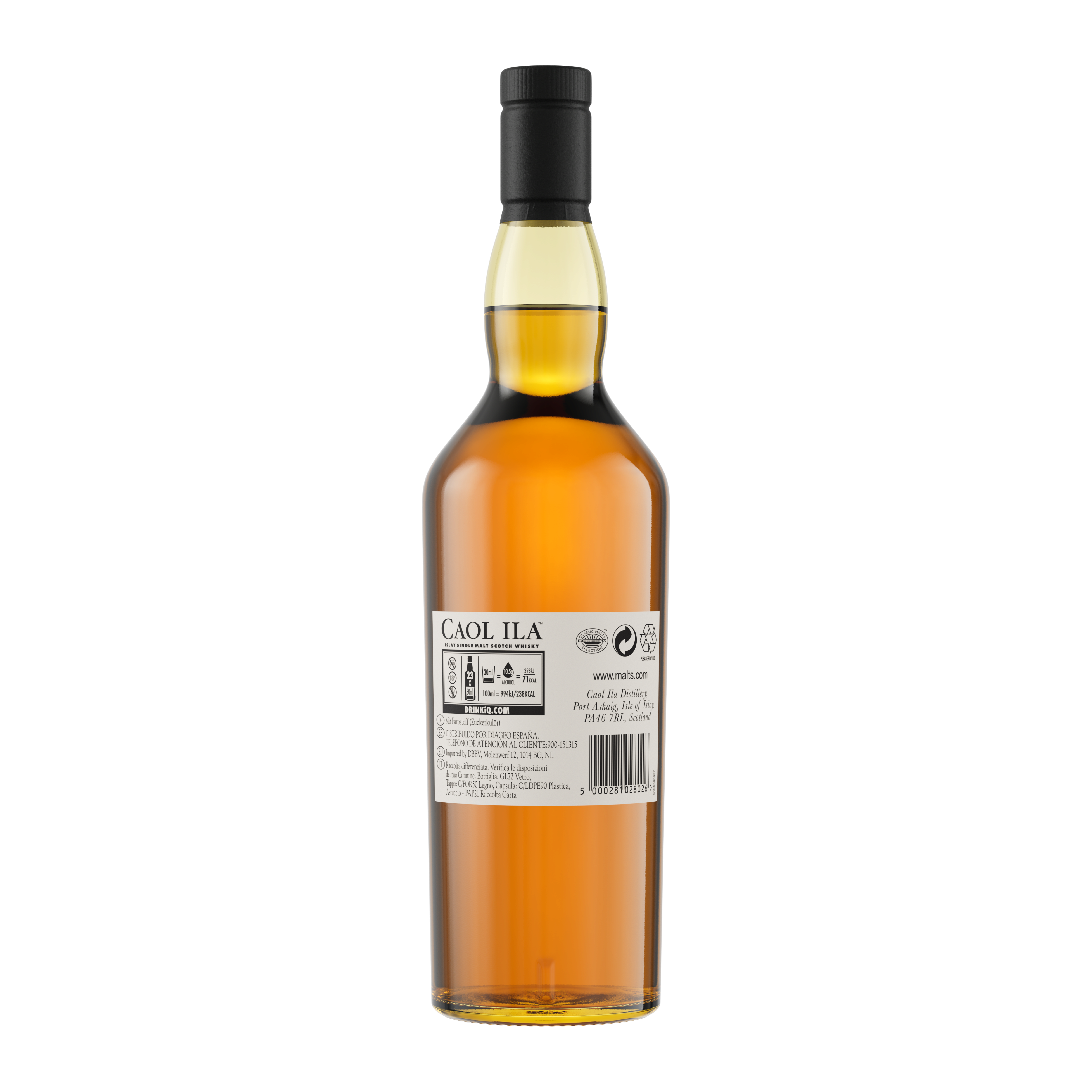 Caol Ila Moch Single Malt Scotch Whisky, 70cl Back 