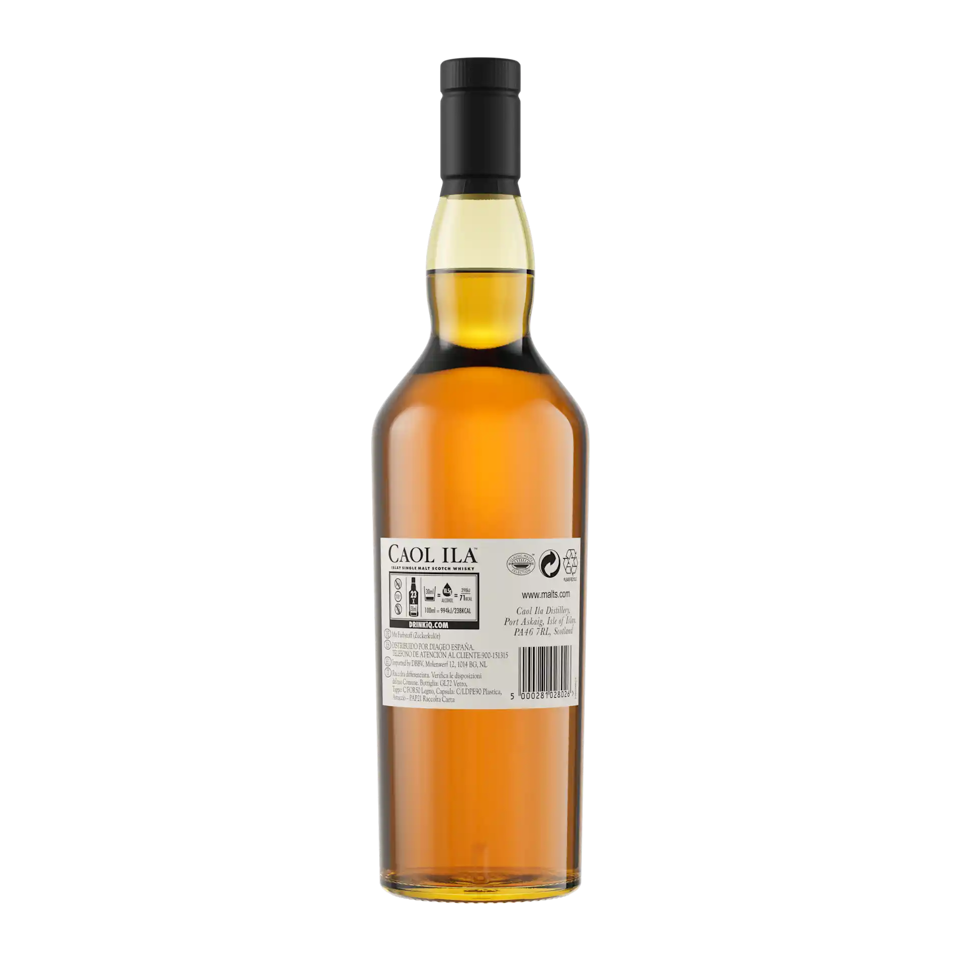 Caol Ila Moch Single Malt Scotch Whisky, 70cl Back 