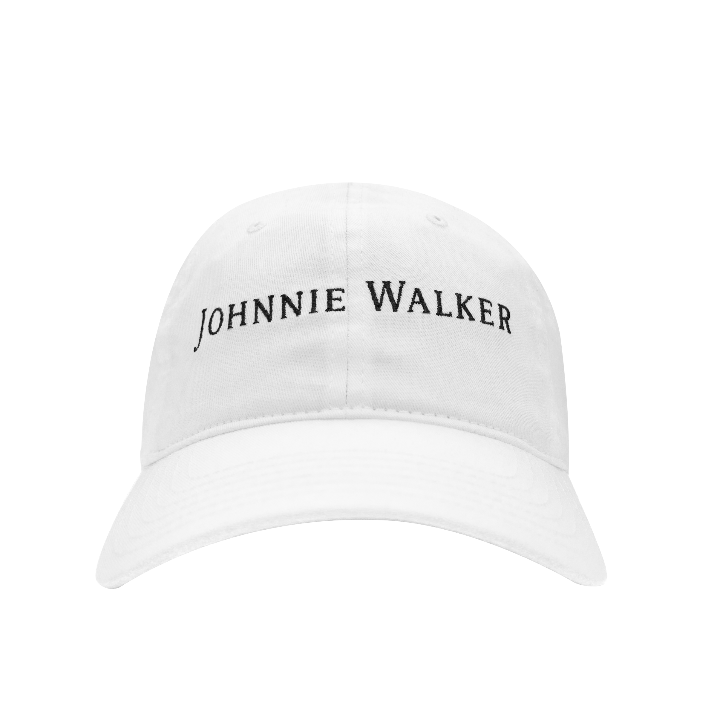 Witte Johnnie Walker pet met logo.