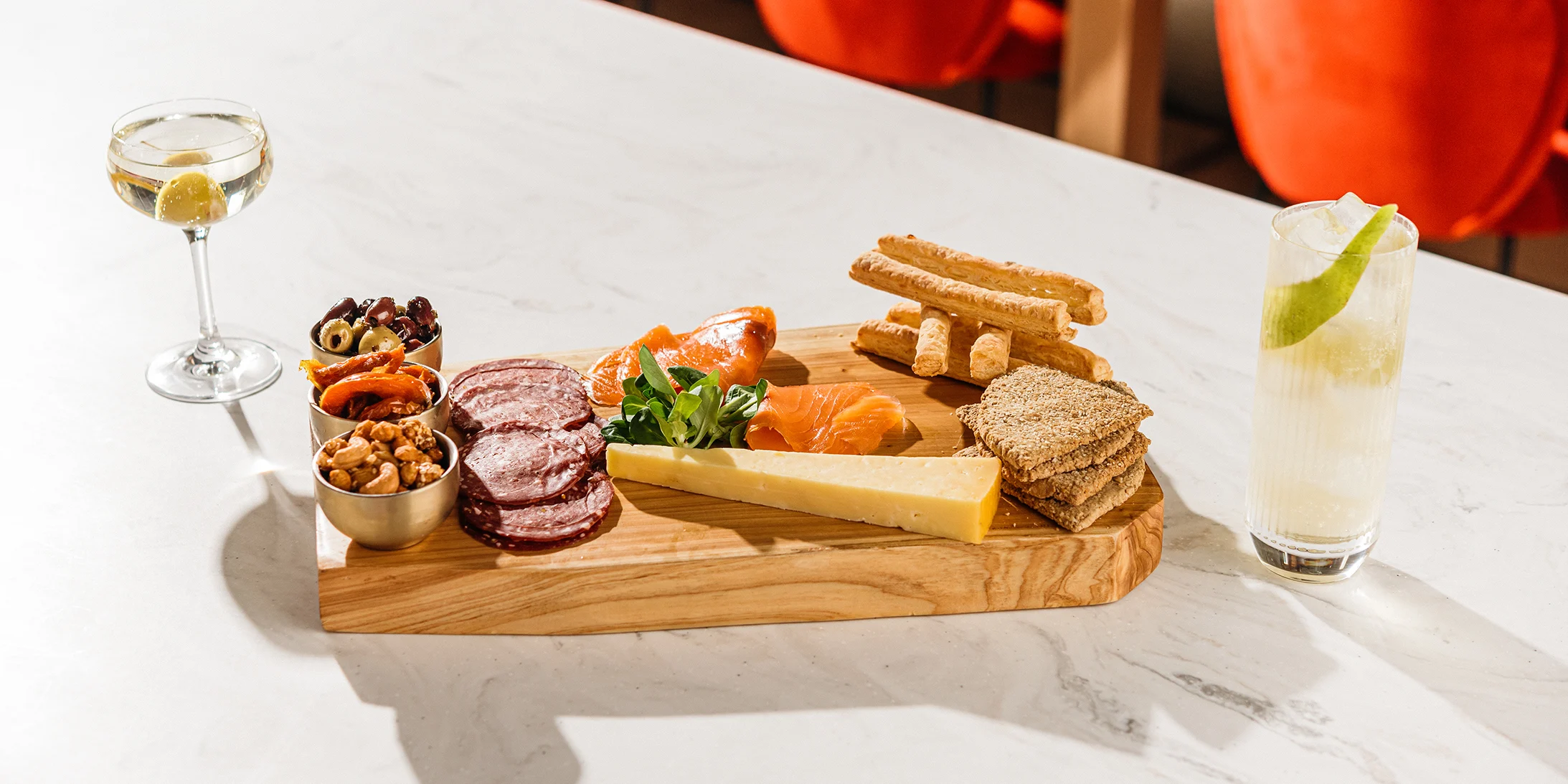 A selection of food on a platter