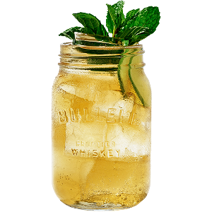 Kentucky Mule cocktail in a glass jar