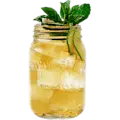 Kentucky Mule cocktail in a glass jar