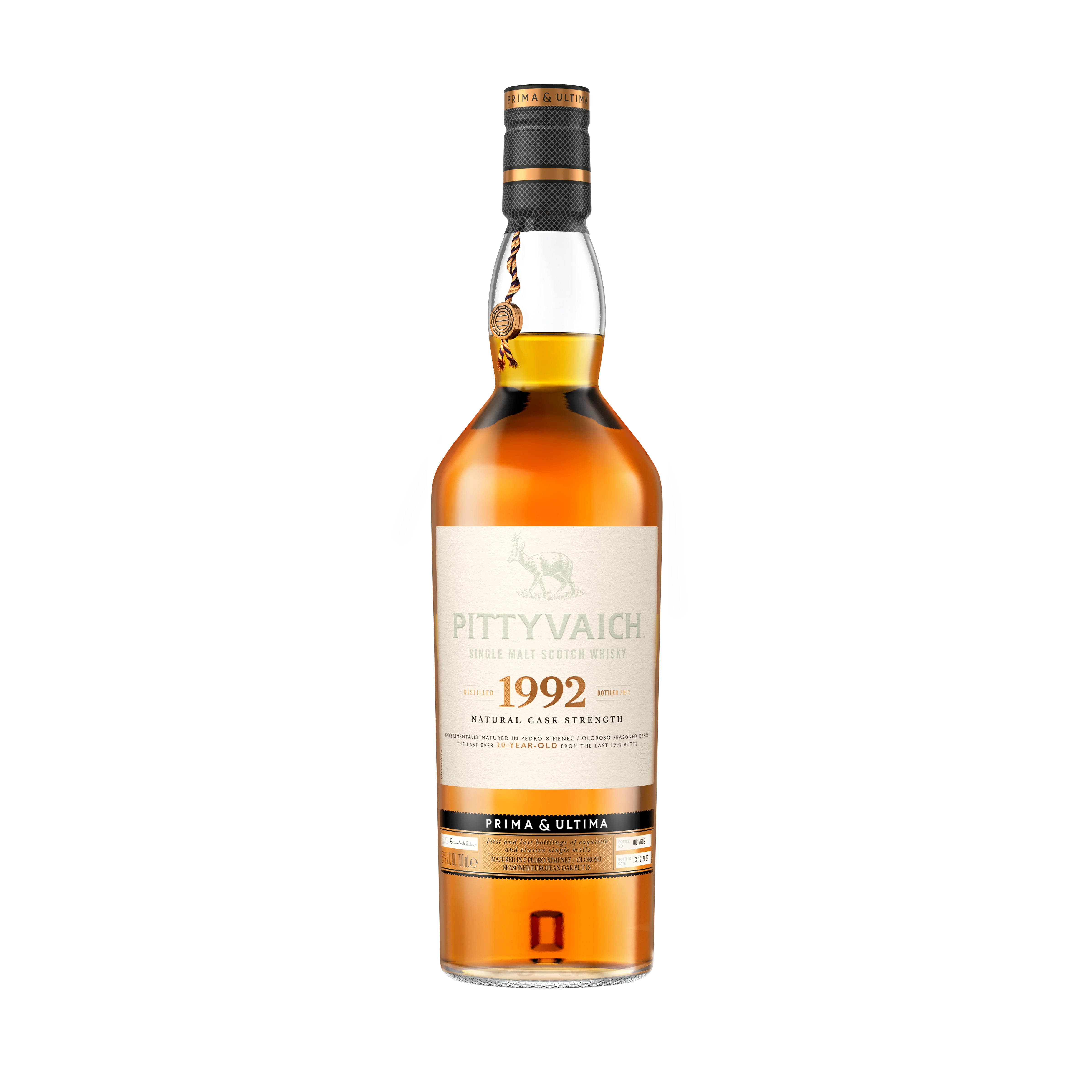 Pittyvaich 1992 Single Malt Scotch Whisky Prima & Ultima Fourth Release Front of Bottle
