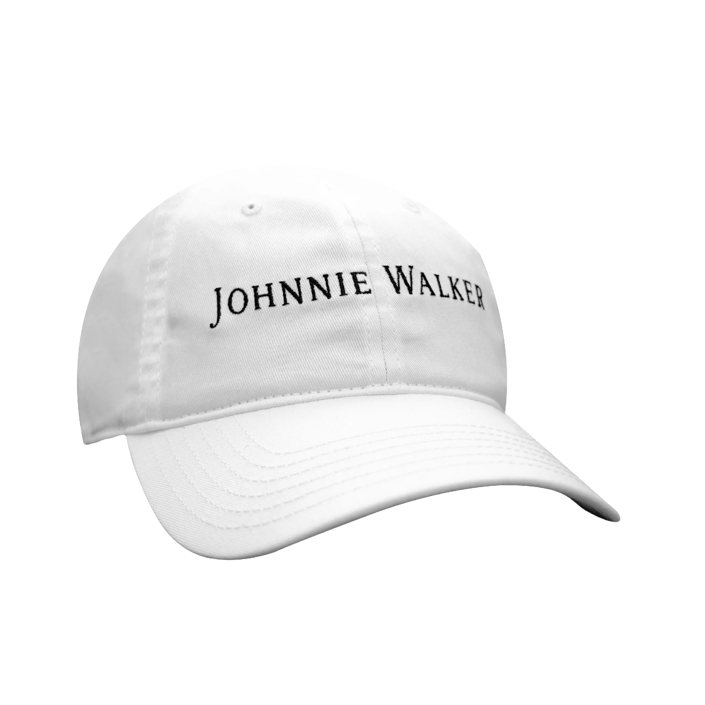 Witte Johnnie Walker pet met logo.