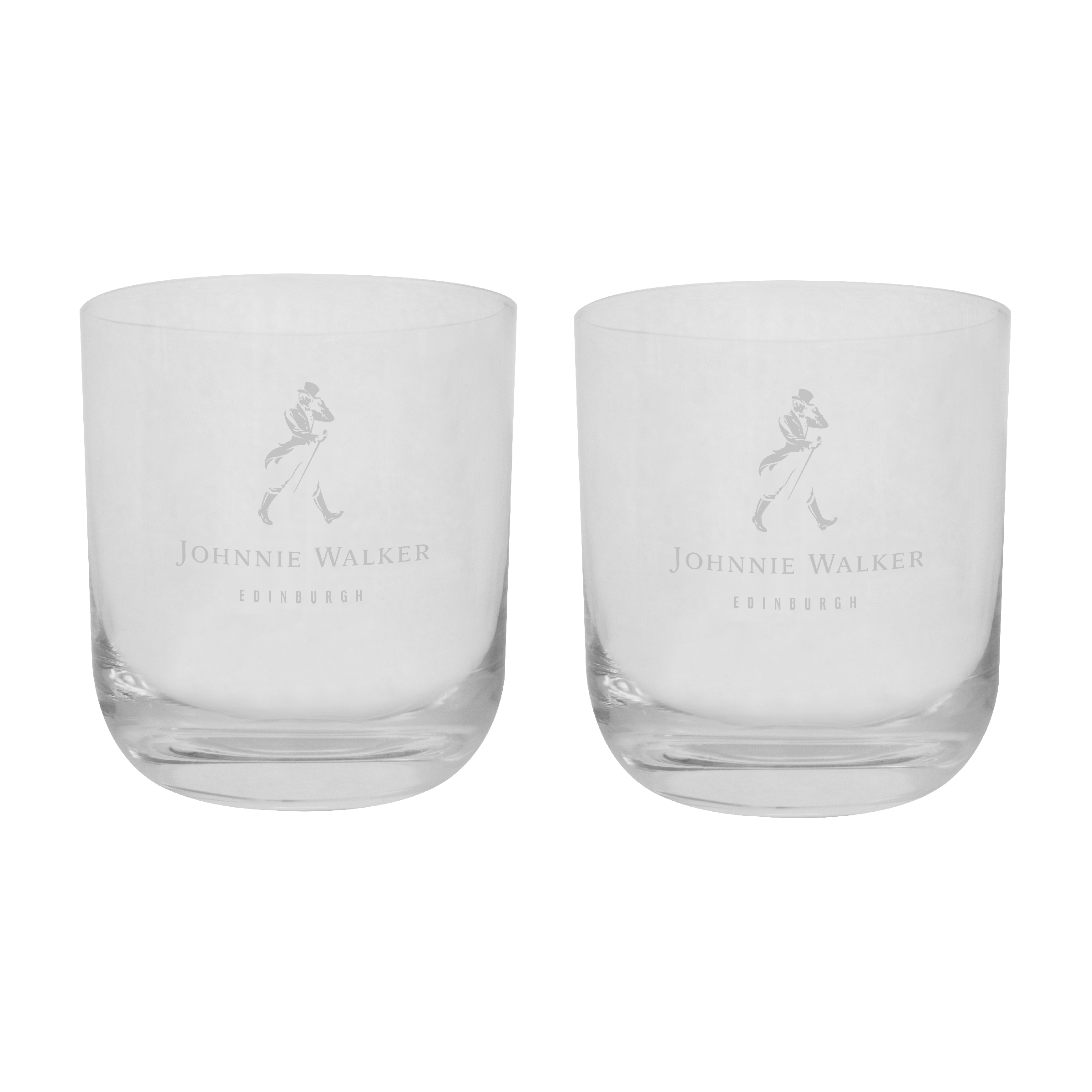 Set aus zwei Johnnie Walker Old Fashioned Gläsern.