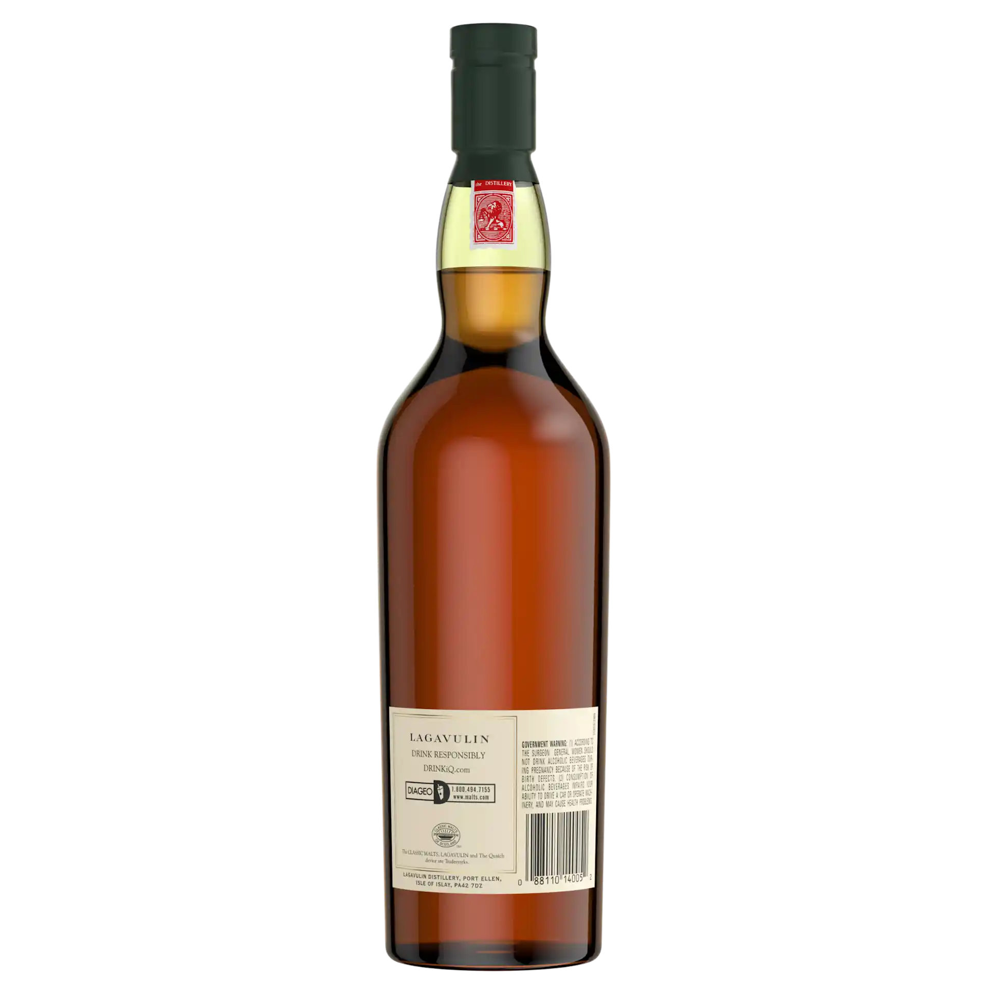 Lagavulin 16 Year Old Single Malt Scotch Whisky, 750ml - Back of Bottle