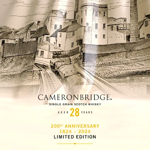 Cameronbridge 200th Anniversary Single Grain Scotch Whisky, Distillery pencil scetch