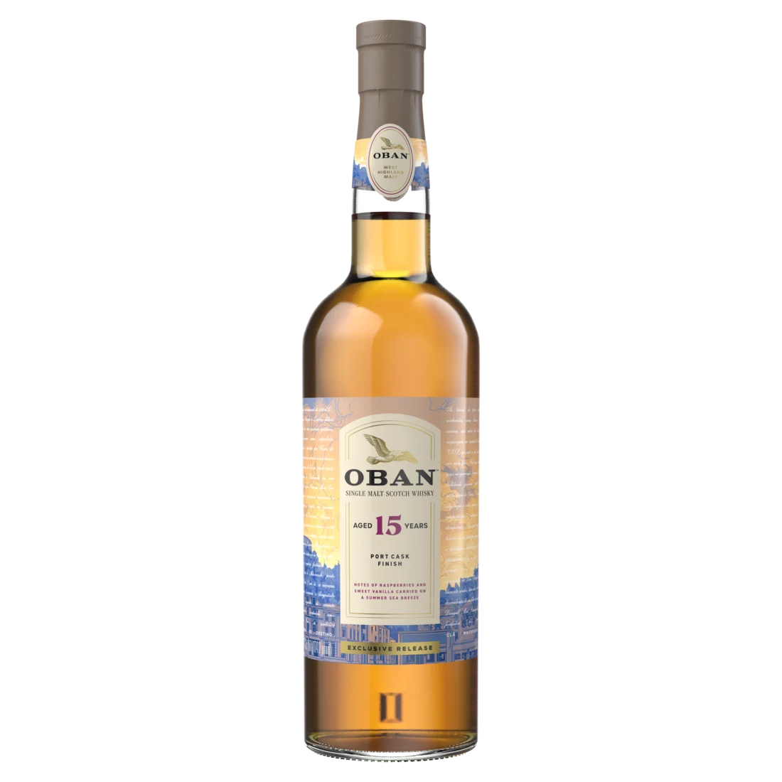 Oban Aged 15 Years Port Cask Finish Single Malt Scotch Whisky, 75cl - Front