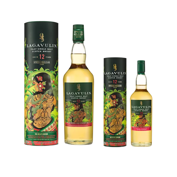 Lagavulin 12 Year Old Special Release 2023 Single Malt Scotch Whisky Bundle, 1x20cl + 1x70cl