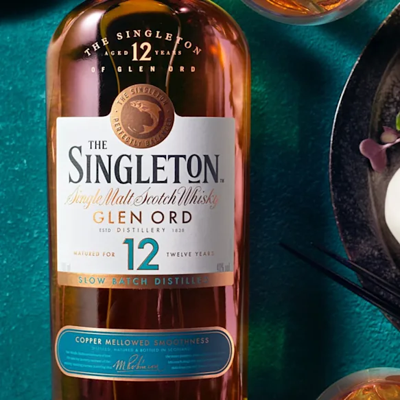 The Singleton Of Glen Ord 12 Year Old Single Malt Scotch Whisky zoomed in on the front label