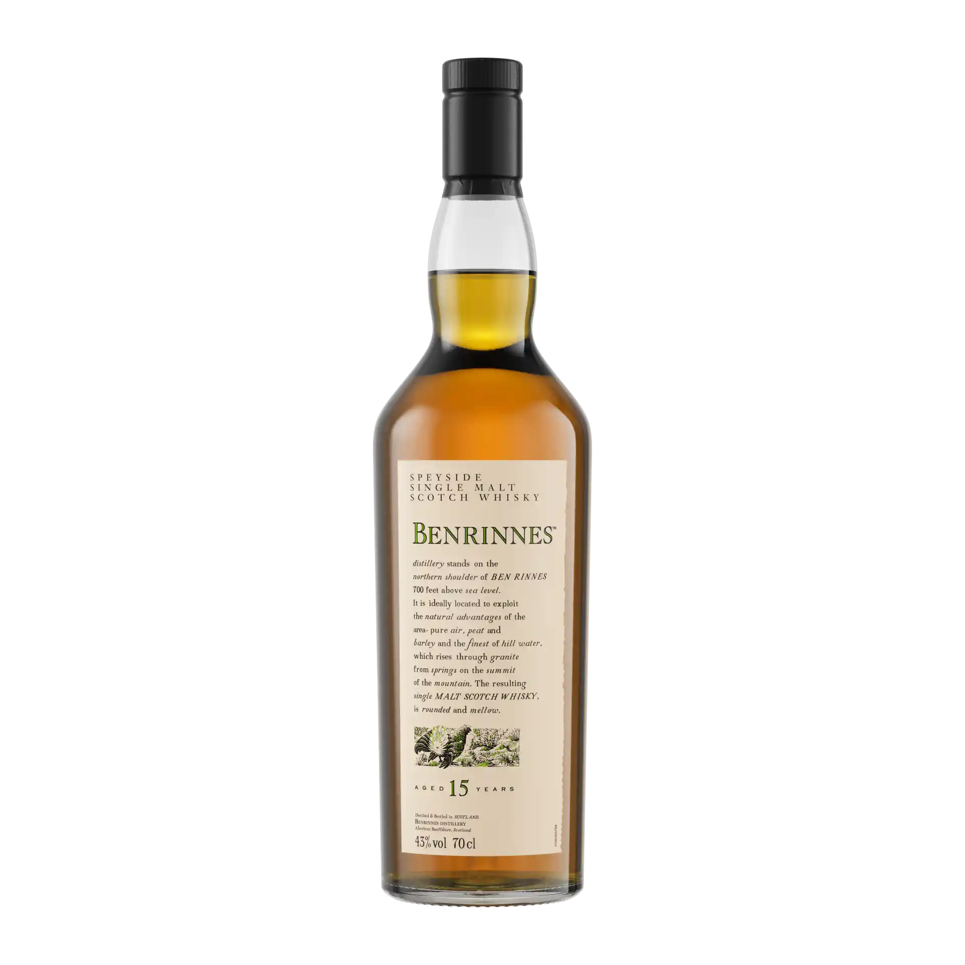 Benrinnes 15 Year Old Flora & Fauna Single Malt Whisky, 70cl