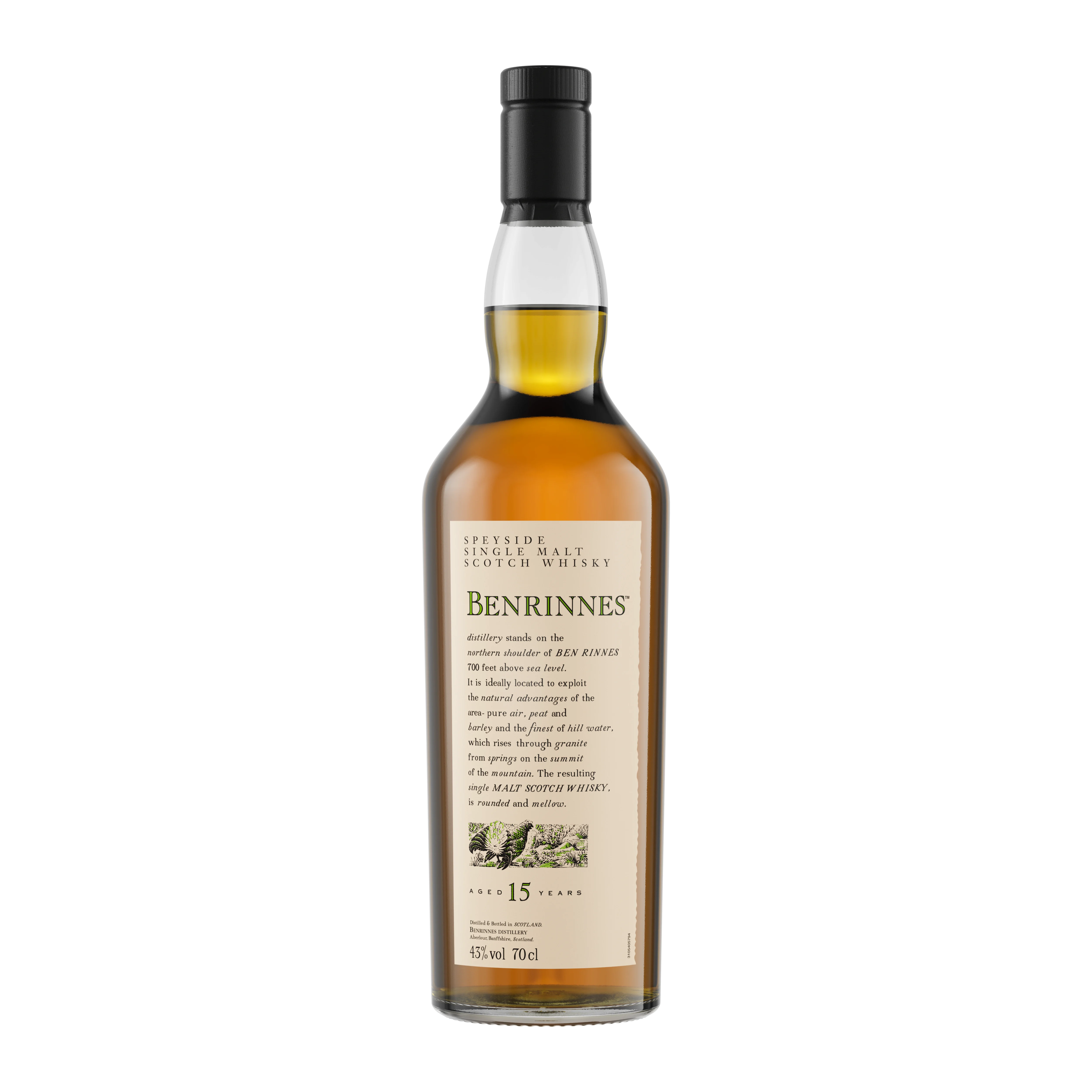 Benrinnes 15 Year Old Flora & Fauna Single Malt Whisky, 70cl