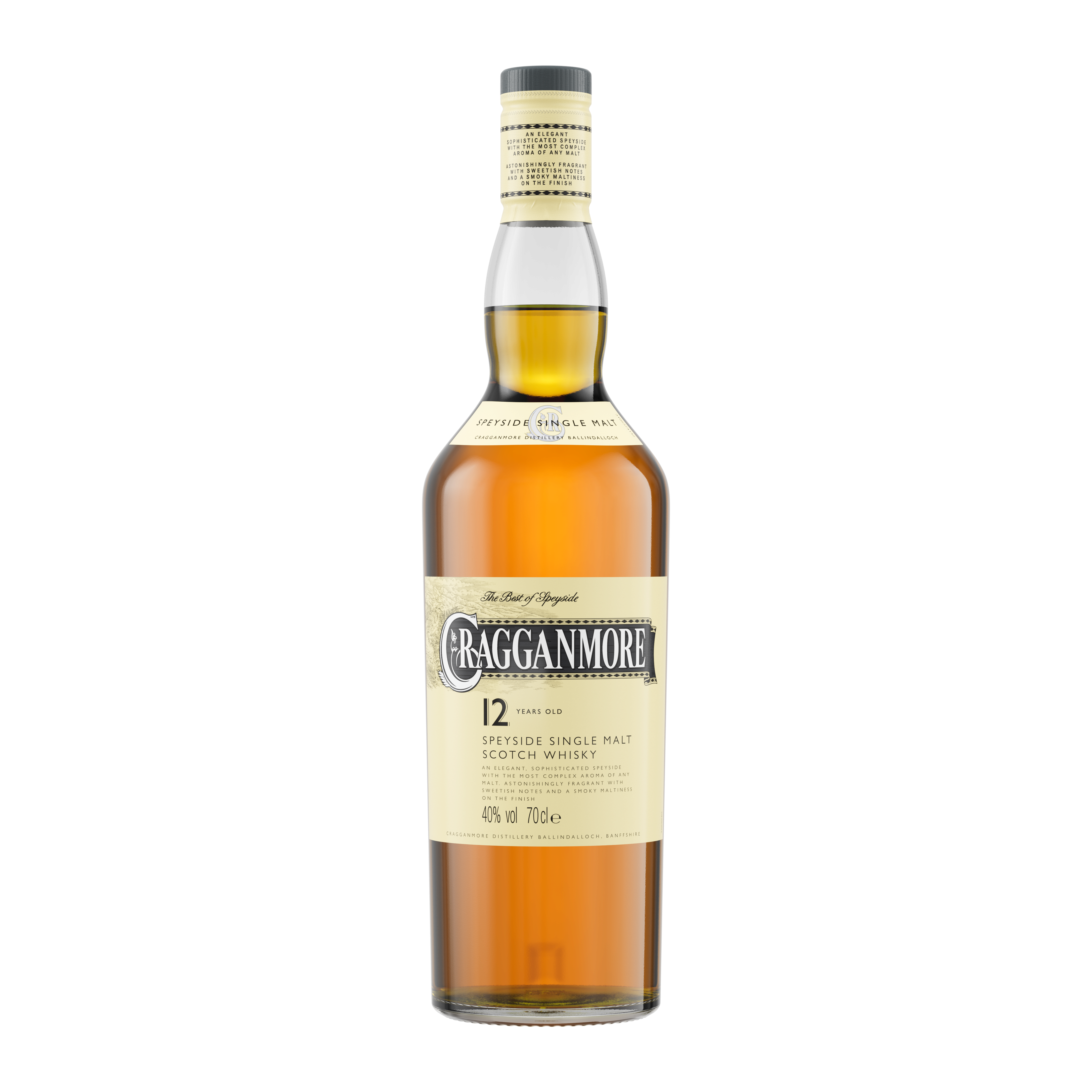 Cragganmore 12 Year Old Single Malt Scotch Whisky, 70cl
