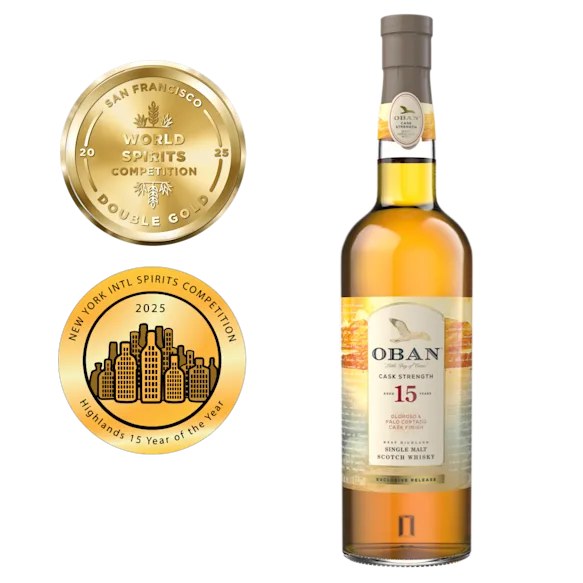 Oban 15 San Francisco World Spirits Competition Double Gold 2025, New York International Spirits Competition Double Gold 2025