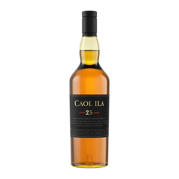 Caol Ila 25 Year Old Single Malt Scotch Whisky, 70cl - Front of bottle